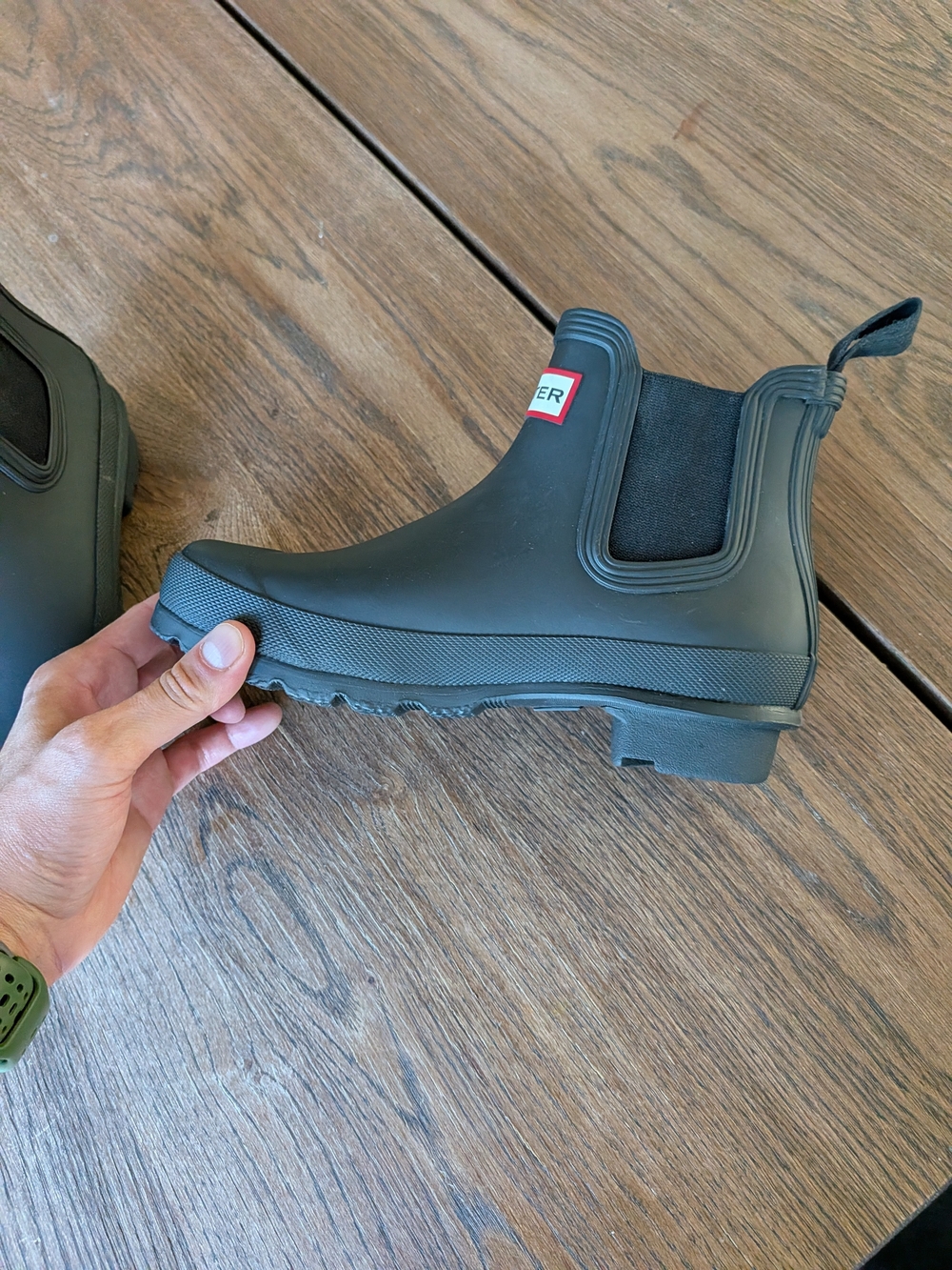 Hunter Women's Black Chelsea Ankle Rain Boot US Size 5 - Picture 11 of 15